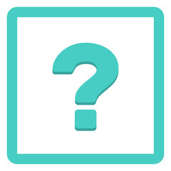 Question mark, FAQ sign, Help symbol, vector mark symbols light blue style. Isolated icon.