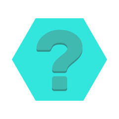 Question mark, FAQ sign, Help symbol, vector mark symbols light blue style. Isolated icon.