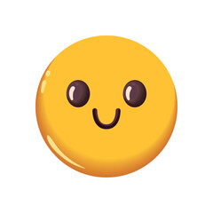 flat happy emoji
