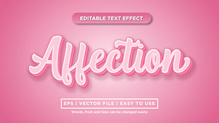 Affection Editable Text Effect