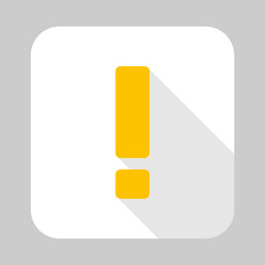 Exclamation mark, Attention sign, Caution icon, Hazard warning symbol, vector mark symbols Yellow style. Isolated icon.