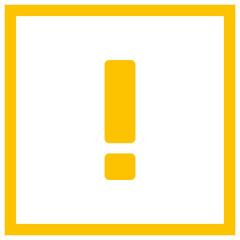 Exclamation mark, Attention sign, Caution icon, Hazard warning symbol, vector mark symbols Yellow style. Isolated icon.