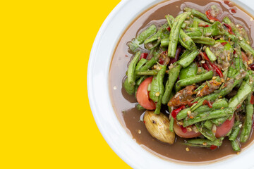 Spicy long bean salad. Thai food