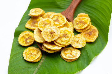 Banana stuffed with tamarind. Fruit snack