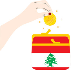 lebanese flag  hand drawn,Lebanese pound hand drawn