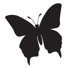 Butterfly silhouette logo tattoo on white