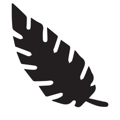 Vector Leaf silhouette on white background