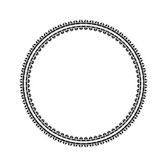 Circle Shape Ornamental Motive Pattern. Decoration for Interior, Exterior, Carpet, Textile, Garment, Cloth, Silk, Tile, Plastic, Paper, Wrapping, Wallpaper, Pillow, Sofa, Background, Ect. Vector 