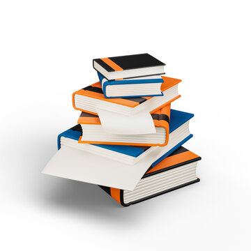 Books icon isolated 3d render illustration