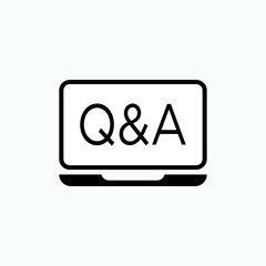 Q and A Icon. Help Desk Symbol - Vector.     