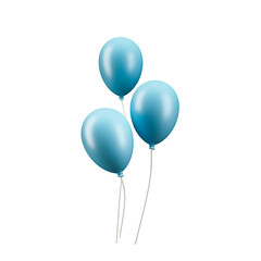 Decorative Blue Balloon isolated 3d Render Illustration