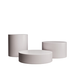 Transparent product presentation podium with background 3d rendering