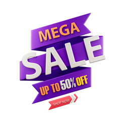Sale discount offer icon isolated 3d render illustration