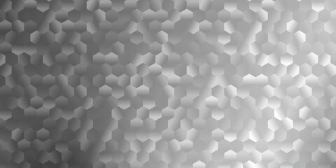Obraz na płótnie Canvas Light gray vector backdrop with a batch of hexagons.