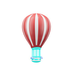 Obraz premium Hot air balloon Icon Isolated 3d render Illustration