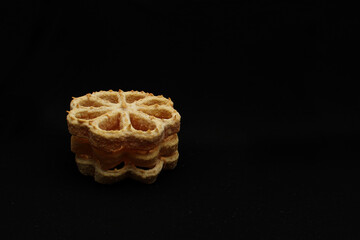Traditional buñuelos of the national and Christmas holidays of Mexico, Colombia and Cuba of Spanish origin that consist of a dough of fried flour with a circular shape, sweet with sprinkled sugar