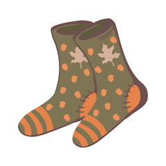 autumn socks pair