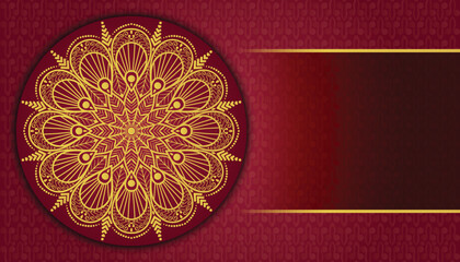 Beautiful abstract luxury mandala background design. Abstract ornamental greeting card design.