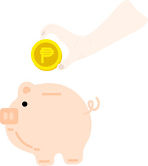 Philippine flag hand drawn,philippine peso hand drawn