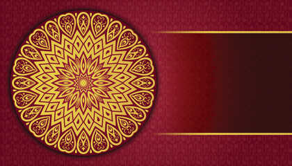 Beautiful abstract luxury mandala background design. Abstract ornamental greeting card design.