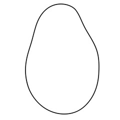 Organic Shape Blob Frame Outline Vector Illustration