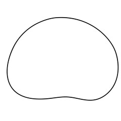 Organic Shape Blob Frame Outline Vector Illustration