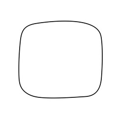 Organic Shape Blob Frame Outline Vector Illustration