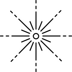 Star Sparkle Vector Illustration Icon Minimal Line Art