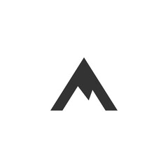 Mountain pick logo vector stock illustration