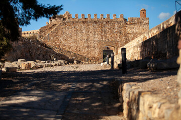 sun ray castle ruins tree shadow old historic europe