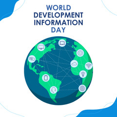 vector illustration for world development information day