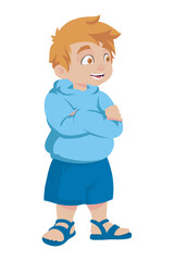 cheerful boy illustration