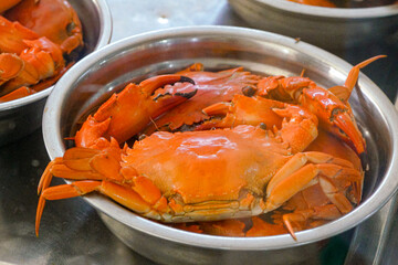 Seafood Cooked Red Sea Crab