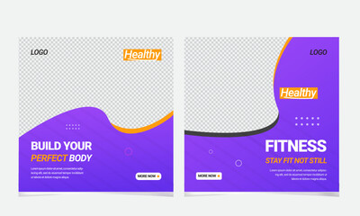 Fitness social media post template