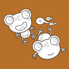 Cute Frog Pond Animal Digital Stamp