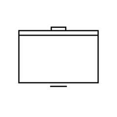 Computer monitor screen flat icon