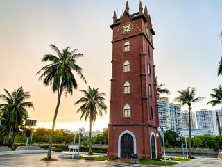 Haikou Tourist Bell Tower, a landmark building in Hainan