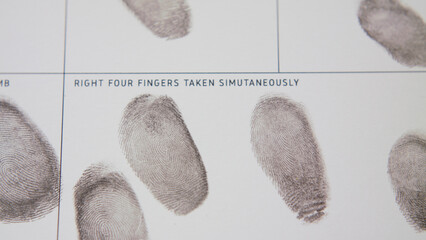 filling form macro fingerprint registration finger print form paperwork