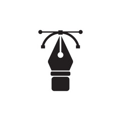 pen tool icon logo vector design