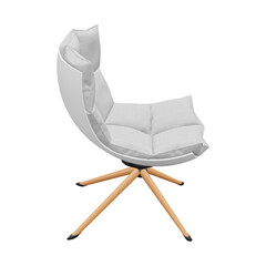 Realistic Chair Illustration. 3D Render.