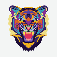 Tiger Head pop art