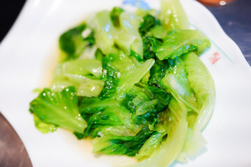Fried Vegetables in Restaurant, delicious