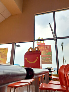 Mexico State, Mexico - Jul 12 2022: McDonald's, the hamburger and fast food restaurant, launches an expansion and digitization plan, apart from the fact that AutoMac and delivery gained strength