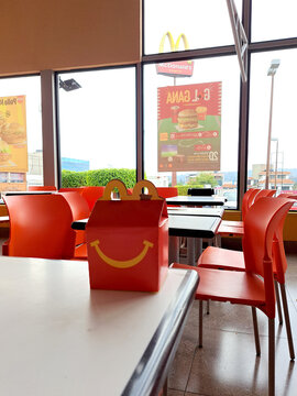 Mexico State, Mexico - Jul 12 2022: McDonald's, the hamburger and fast food restaurant, launches an expansion and digitization plan, apart from the fact that AutoMac and delivery gained strength