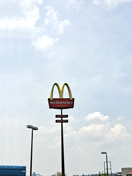 Mexico State, Mexico - Jul 12 2022: McDonald's, the hamburger and fast food restaurant, launches an expansion and digitization plan, apart from the fact that AutoMac and delivery gained strength
