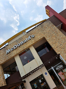 Mexico State, Mexico - Jul 12 2022: McDonald's, the hamburger and fast food restaurant, launches an expansion and digitization plan, apart from the fact that AutoMac and delivery gained strength