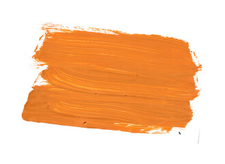 orange acrylic paint strokes for design elements. artistic brush strokes for ornament and lower...