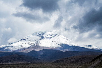 Fototapeta premium Landscape of El chimborazo, Ecuador, andes, andean mountains snow peak