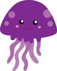 Cute Octopus Cartoon Illustration Vector Clipart