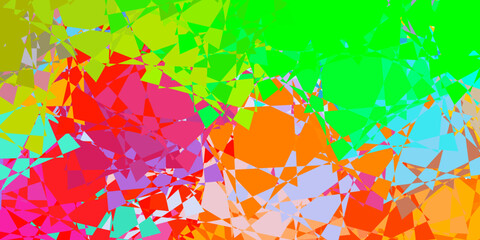 Light Multicolor vector backdrop with triangles, lines.